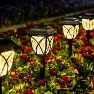 6 Pack Solar Garden Lights Outdoor Waterproof LED Pathway Yard Patio Landscape